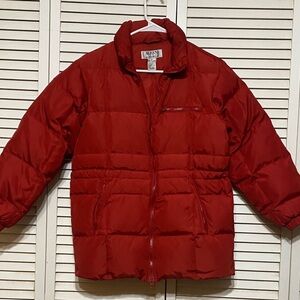 Alfani Outerwear Red Down Puffer Jacket Size S